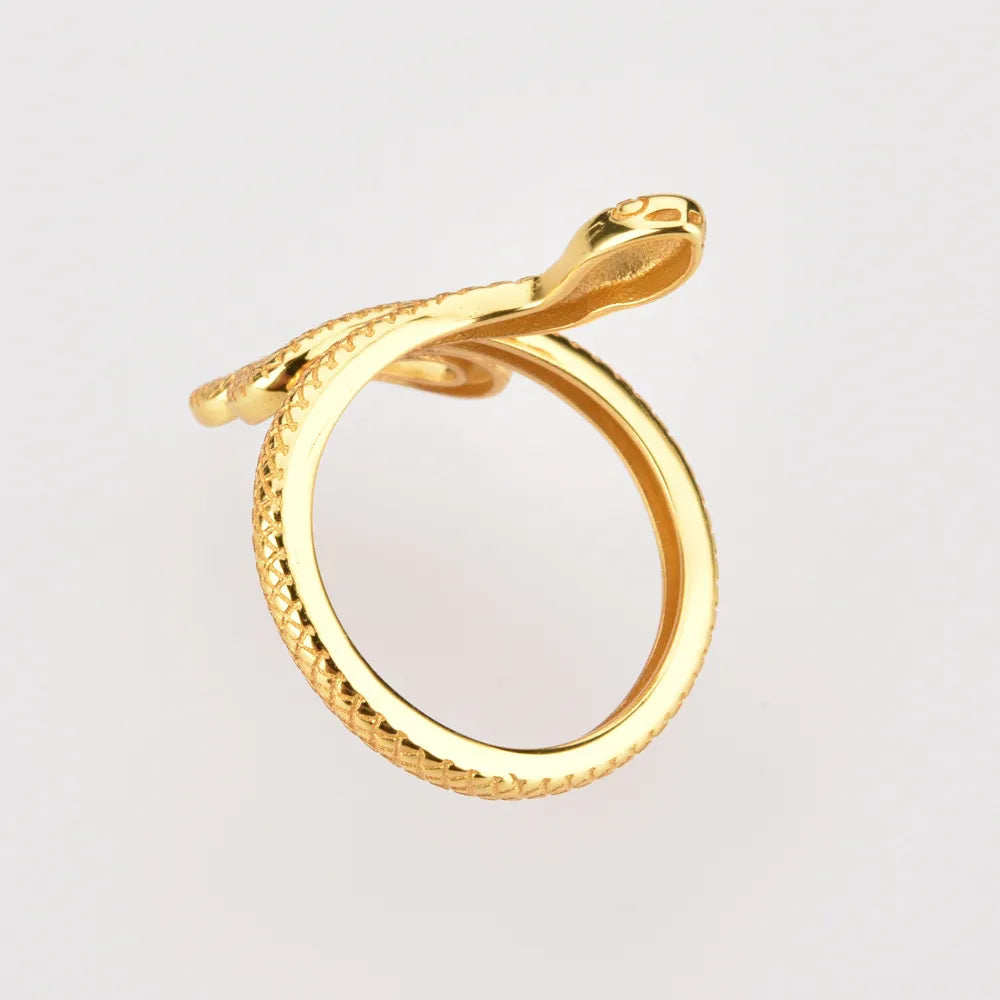 Ring „Serpina“ – Verstellbarer Schlangenring aus 925er Sterling Silber