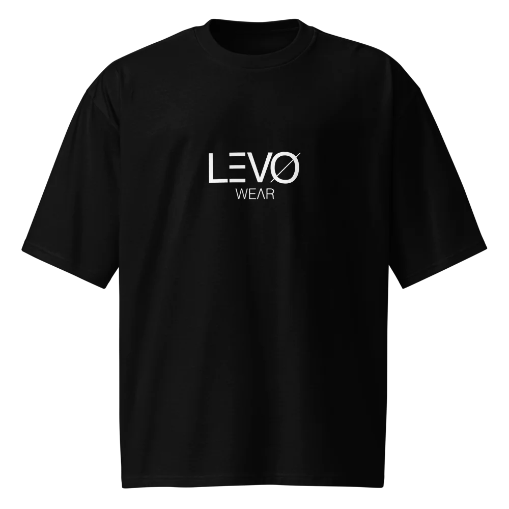 LÉVO Signature Oversized T-Shirt – Unisex Streetwear aus schwerer Baumwolle