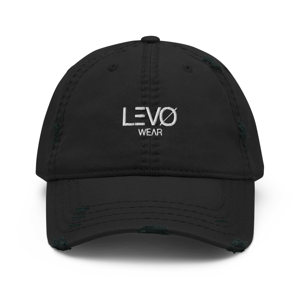 LÉVO Signature Dad Hat – Distressed Cap aus Baumwoll-Twill