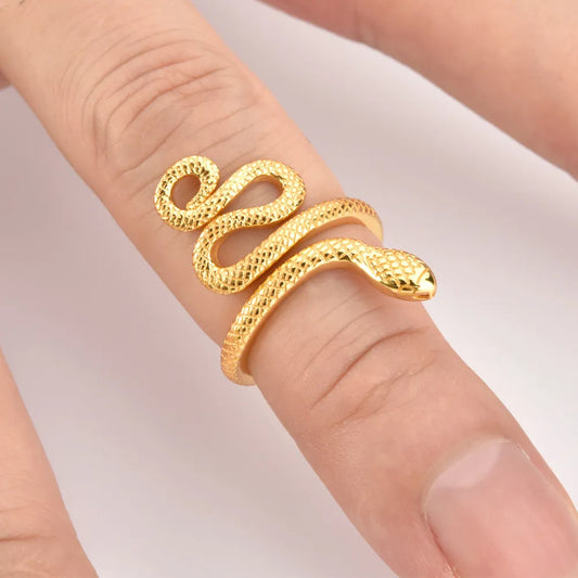 Ring „Serpina“ – Verstellbarer Schlangenring aus 925er Sterling Silber