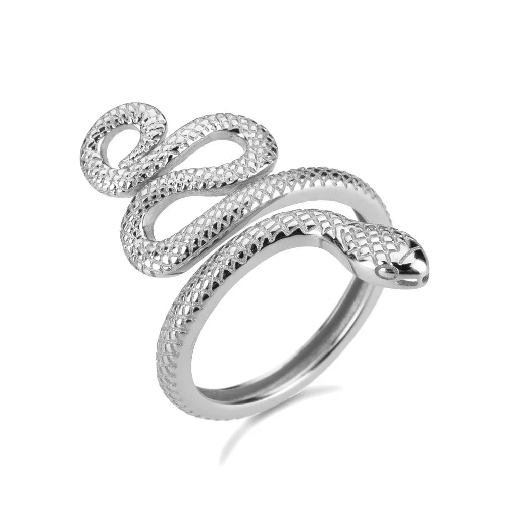 Ring „Serpina“ – Verstellbarer Schlangenring aus 925er Sterling Silber