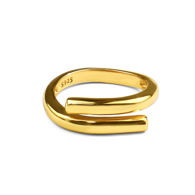 Ring „Elion“ – Offener Unisex-Ring mit unregelmäßiger Struktur in Gold oder Silber