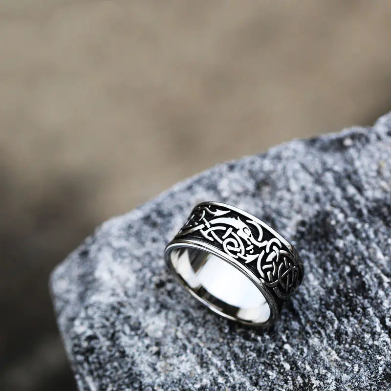 Ring „Varen“ – Vintage Herrenring aus Edelstahl im Statement-Design