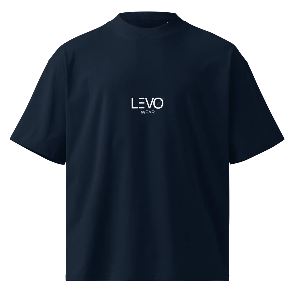 LÉVO Oversized TEE „Hale“ – High Neck Unisex Shirt aus Bio-Baumwolle