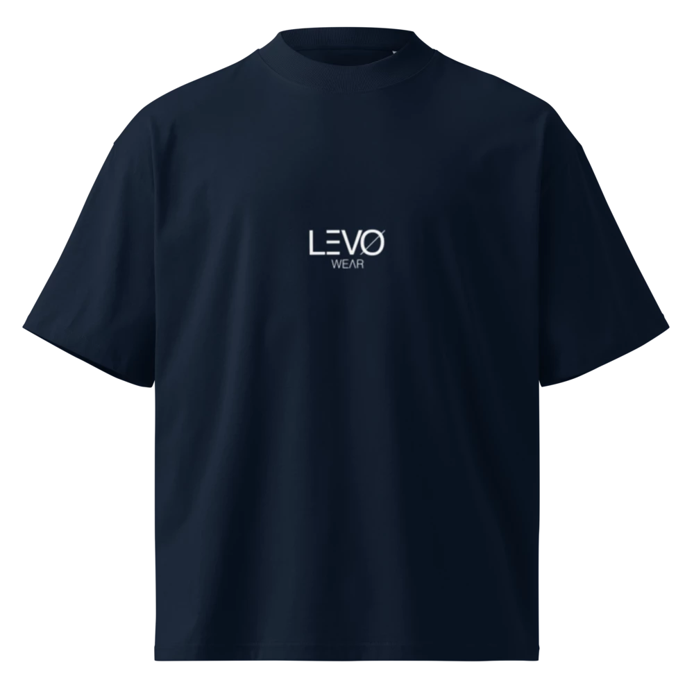 LÉVO Oversized TEE „Hale“ – High Neck Unisex Shirt aus Bio-Baumwolle